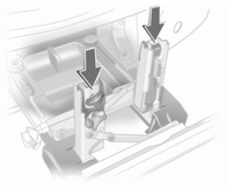 Rangement du système de transport arrière