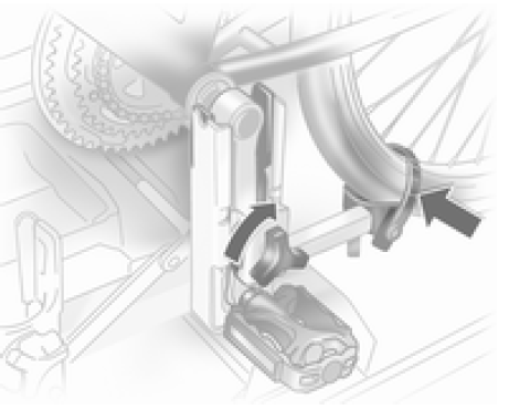 Fixation d'un vélo sur le système de transport arrière