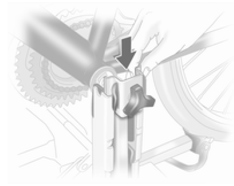 Fixation d'un vélo sur le système de transport arrière