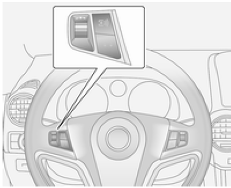 Sélection avec la molette gauche du volant