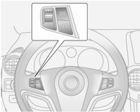 Sélection avec la molette gauche du volant