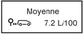 Consommation moyenne depuis le dernier Top Départ.