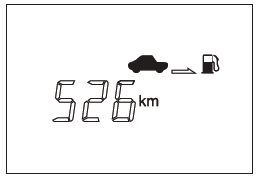 Distance que la quantité de carburant restante permet de parcourir