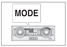 Changement de mode de repartition d'air