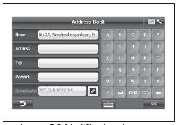 Image 6.9 Modification du carnet d'adresses