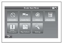 Image 5.2 Menu de navigation routière