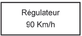 e) Vitesse de consigne du régulateur-limiteur de vitesse.