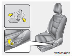 Pour incliner le dossier :
