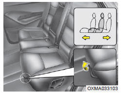 Pour avancer ou reculer le siège :