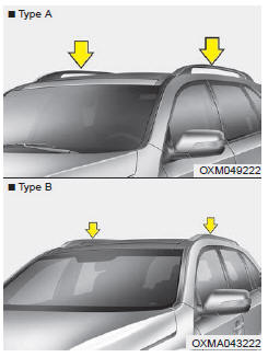 Si le véhicule est doté d'un portebagages,