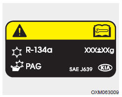 ❈ L'étiquette du fluide frigorigène du