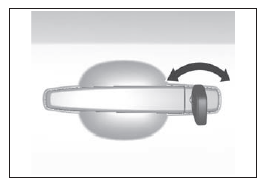 Pour verrouiller une portière de l'intérieur, tirez sur le