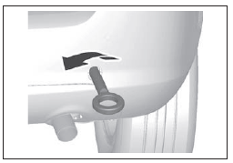 Lors de l'utilisation de l'oeillet de remorquage arrière,