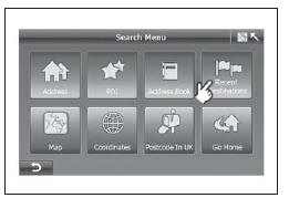 Image 3.32 Écran de menu de recherche